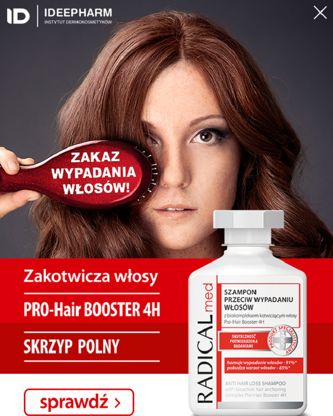 szampon na wypadanie włosów z reklamy