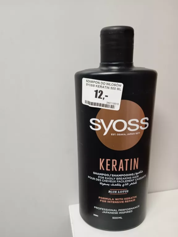 syoss szampon do włosów 500ml keratin