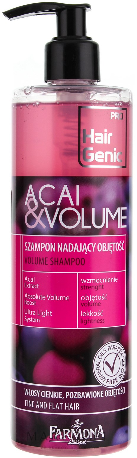 farmona hair genic acai-volume szampon nadający objętość skład