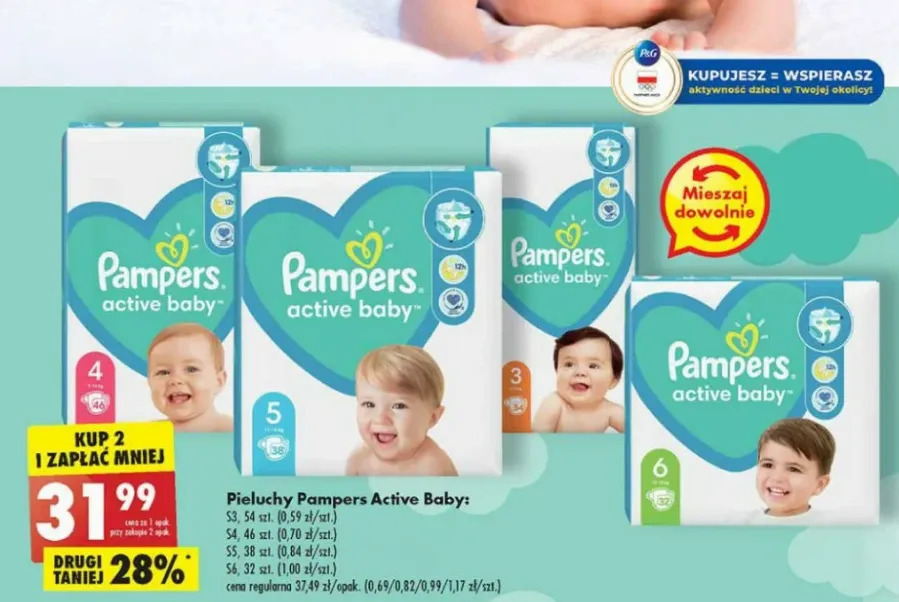 biedronka pampers 3 cena