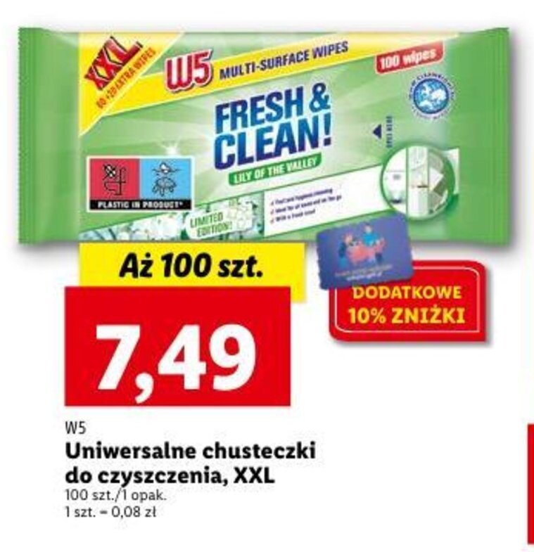 chusteczki nawilżane do sprzątania lidl