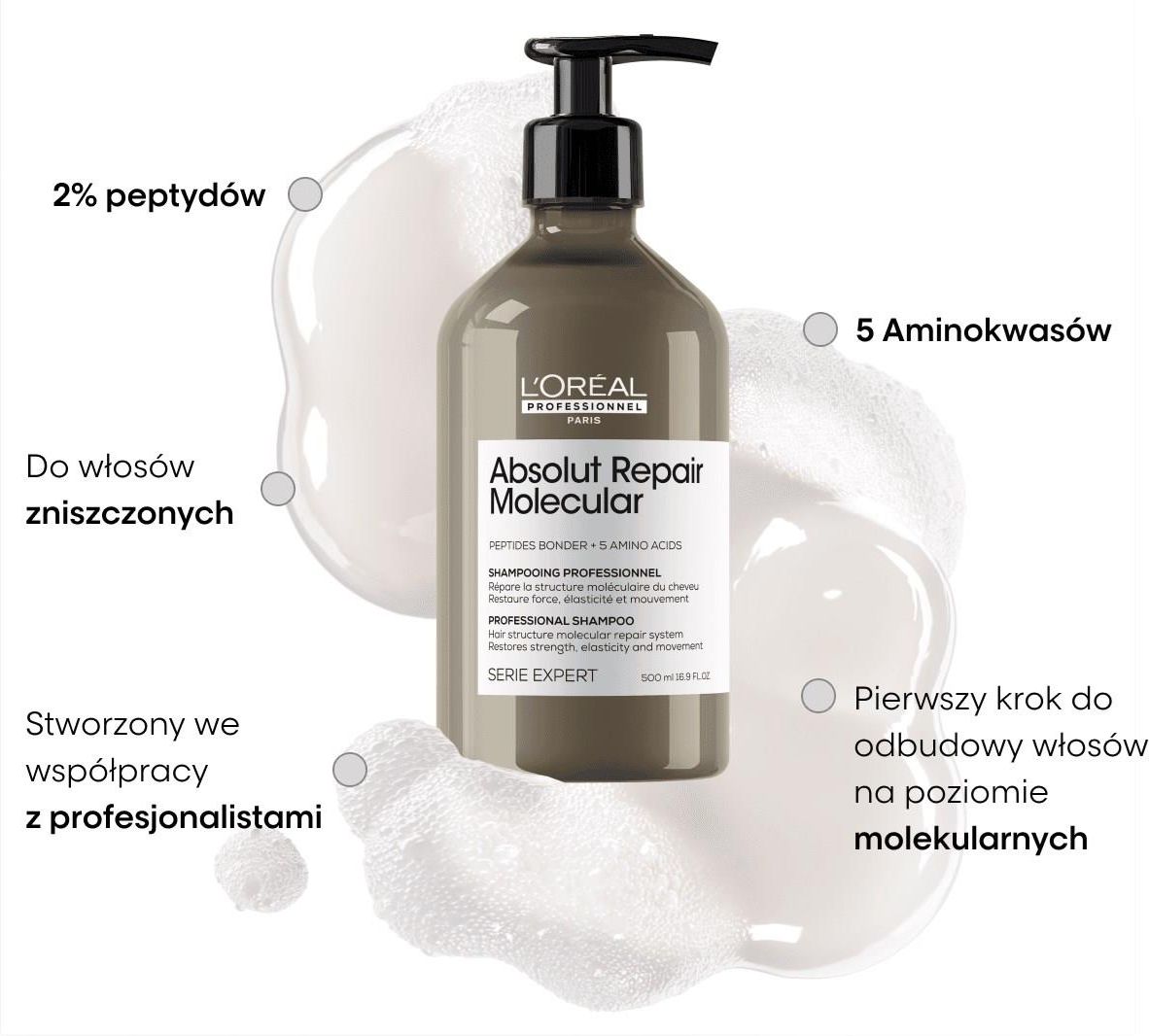 loreal regenerujący szampon do włosy zniszczone 500ml