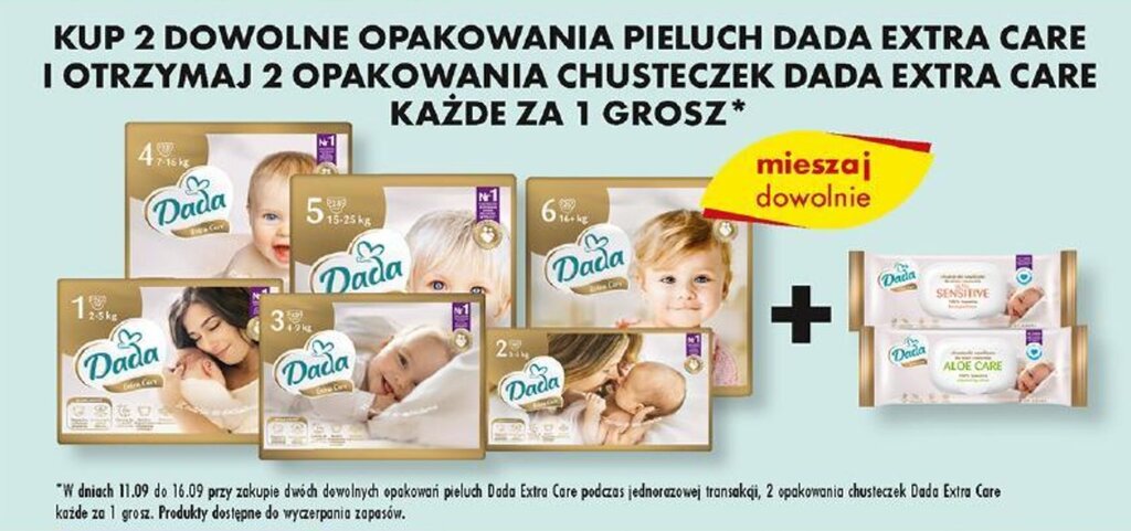 opakowanie pieluszek pampers za 1 grosz