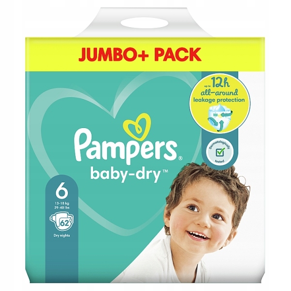 pampers 6 babydry 44 angielskie