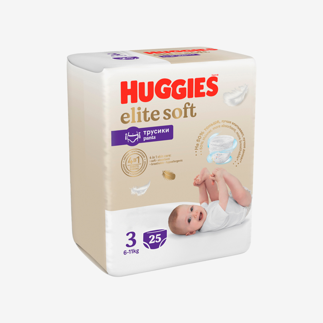 huggies elite soft трусик 6