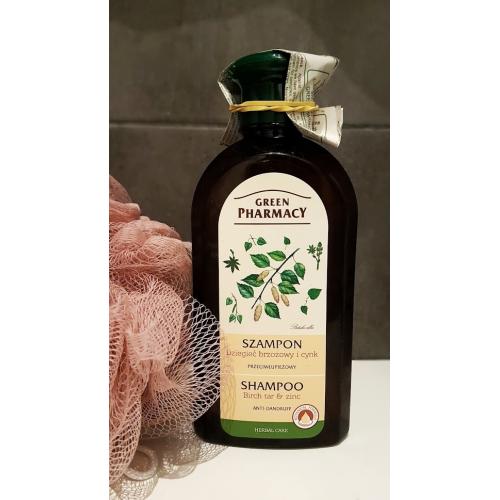 green pharmacy szampon przeciwłupieżowy z cynkiem i dziegciem brzozowym 350ml