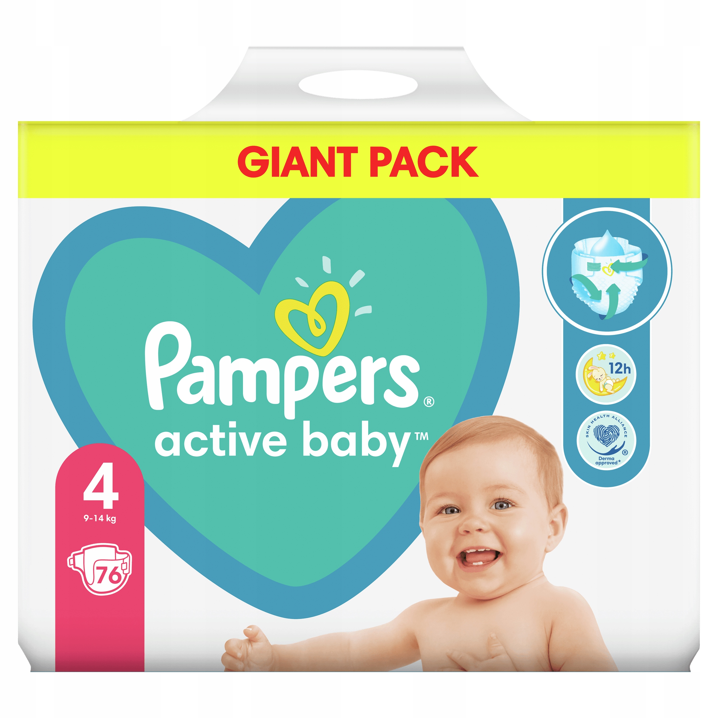 pampers active baby 4 76 szt