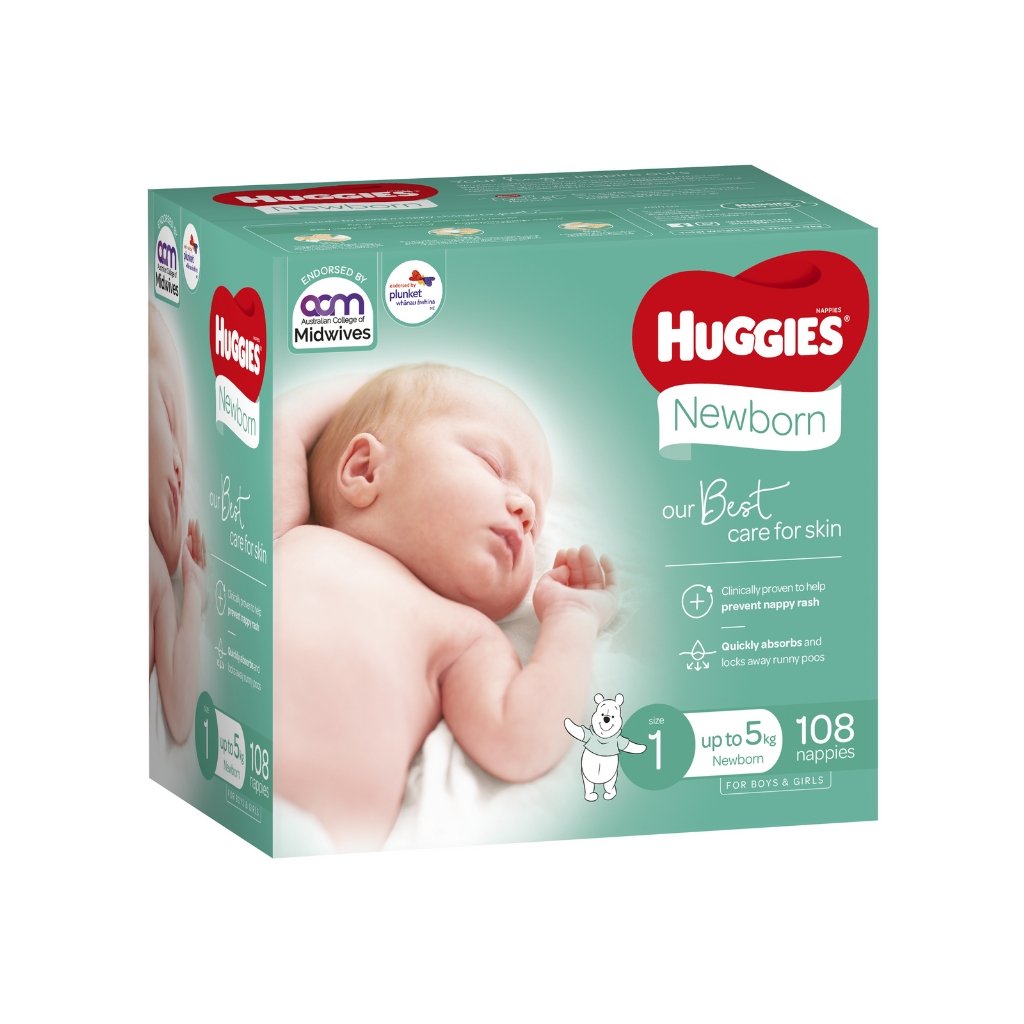 huggies newborn nappies size 0