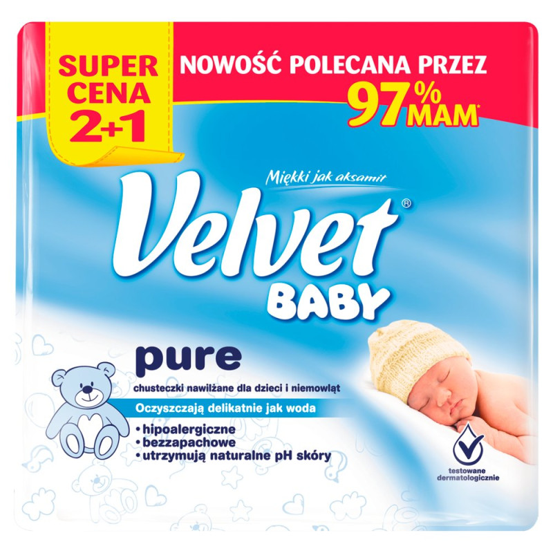 velvet baby sensitive chusteczki nawilżane