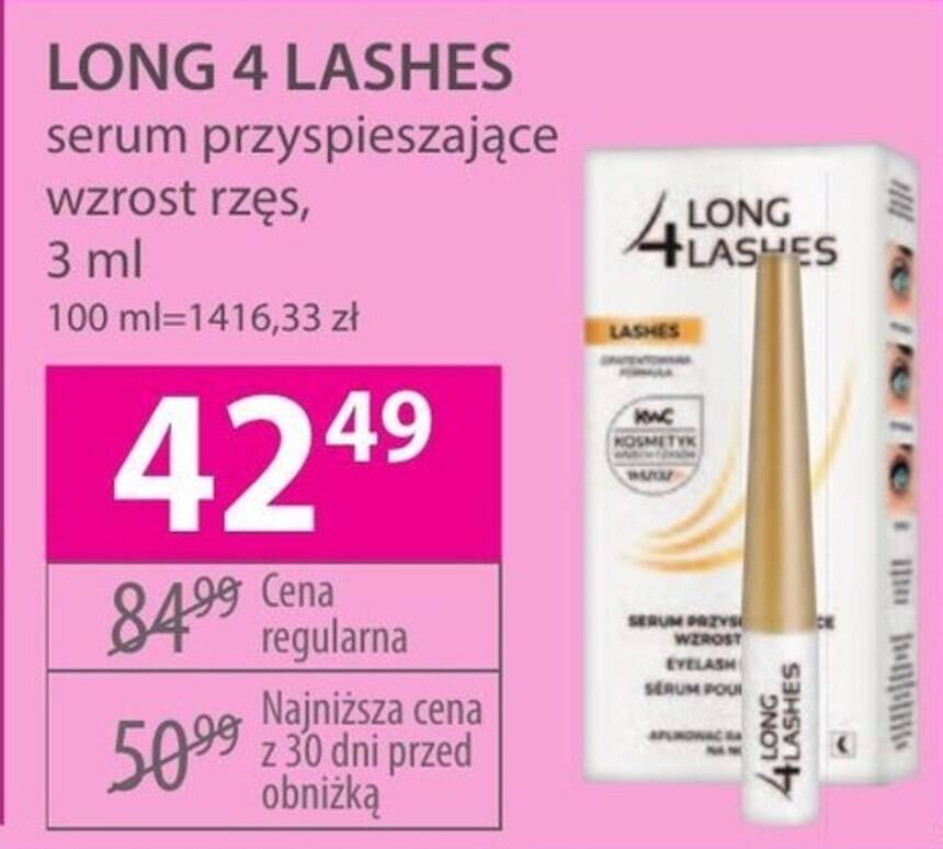 4 long lashes odżywka do włosów hebe