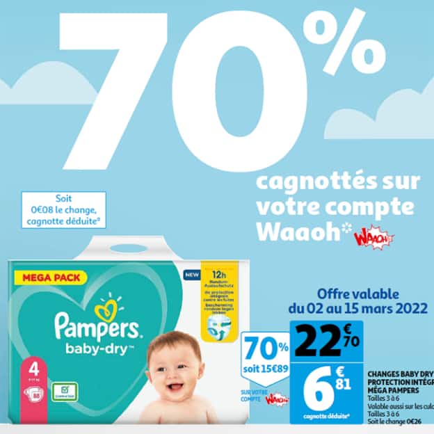 pampers new born auchan