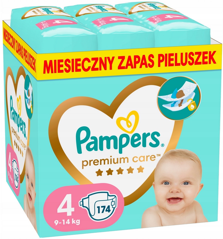 pampers premium care pieluchy rozmiar 4 maxi 8-14kg 168 sztuk