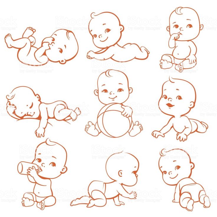 kid in pampers draw