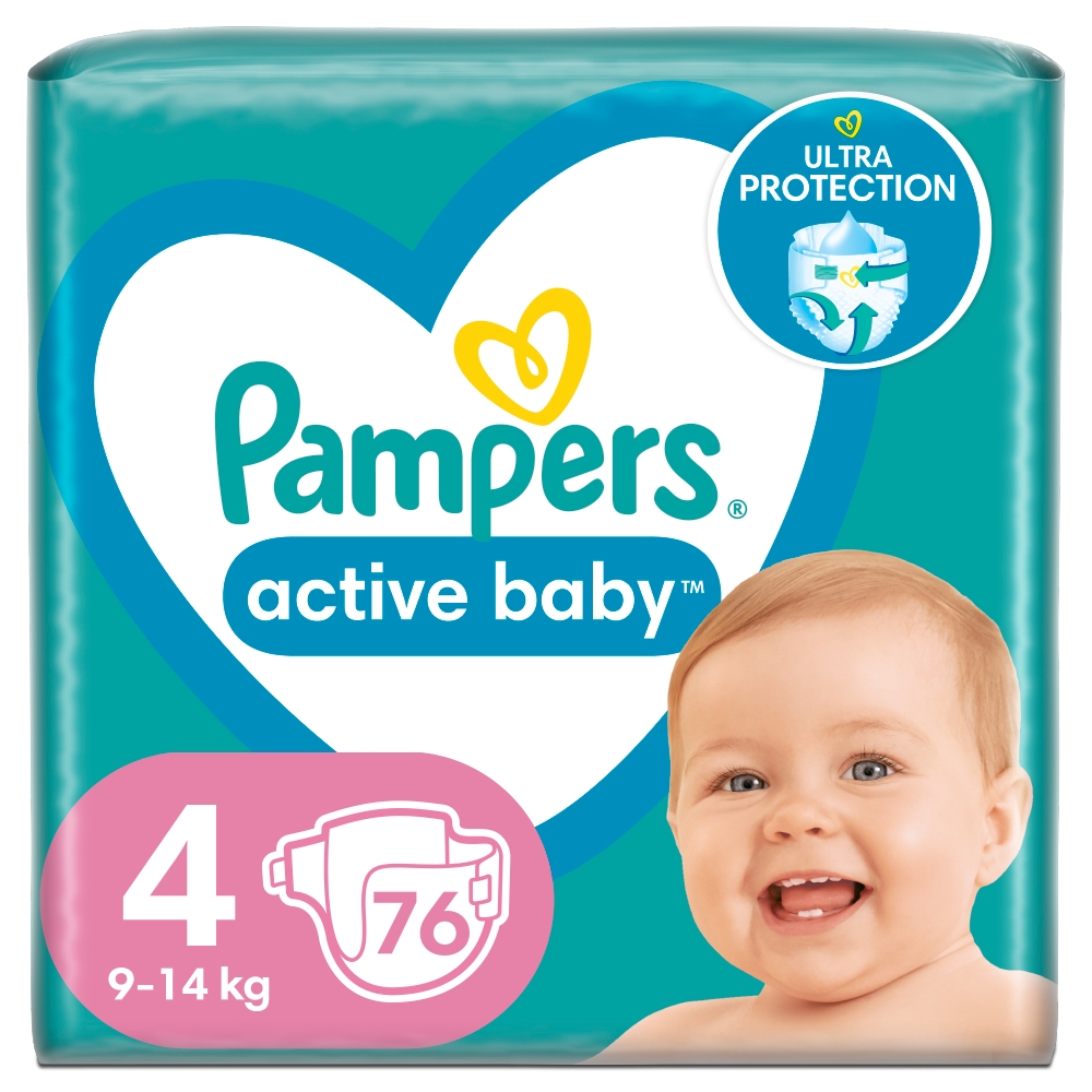 pampers active baby dry pieluchy rozmiar 4 76 szt