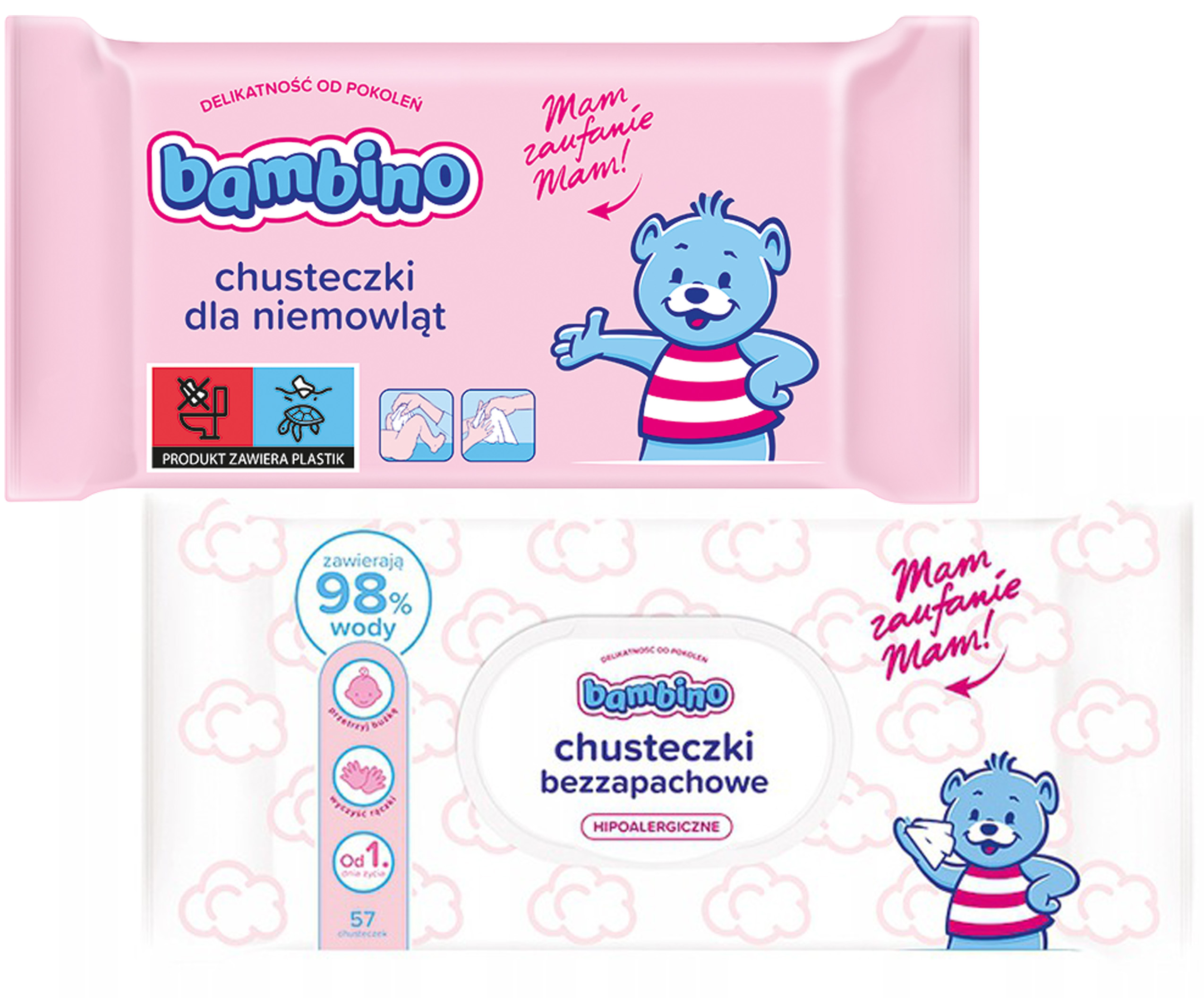 bambino chusteczki nawilżane dla niemowląt