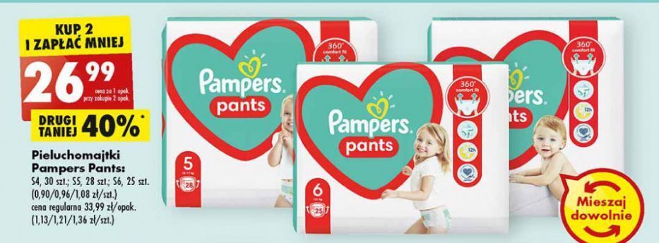 pieluchy pampers pants 6 promocja