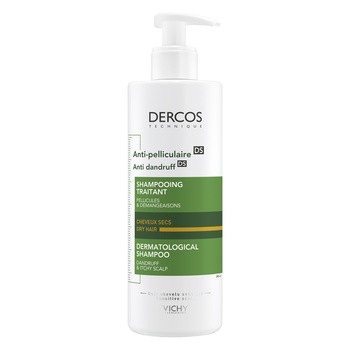 vichy dercos szampon przeciwłupieżowy włosy suche 390 ml