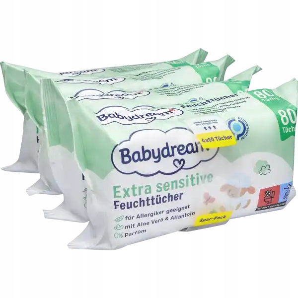 chusteczki nawilżane babydream extra sensitive