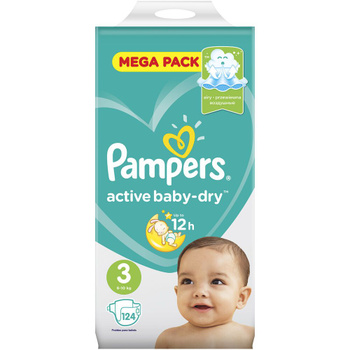 pampers 124 szt 3