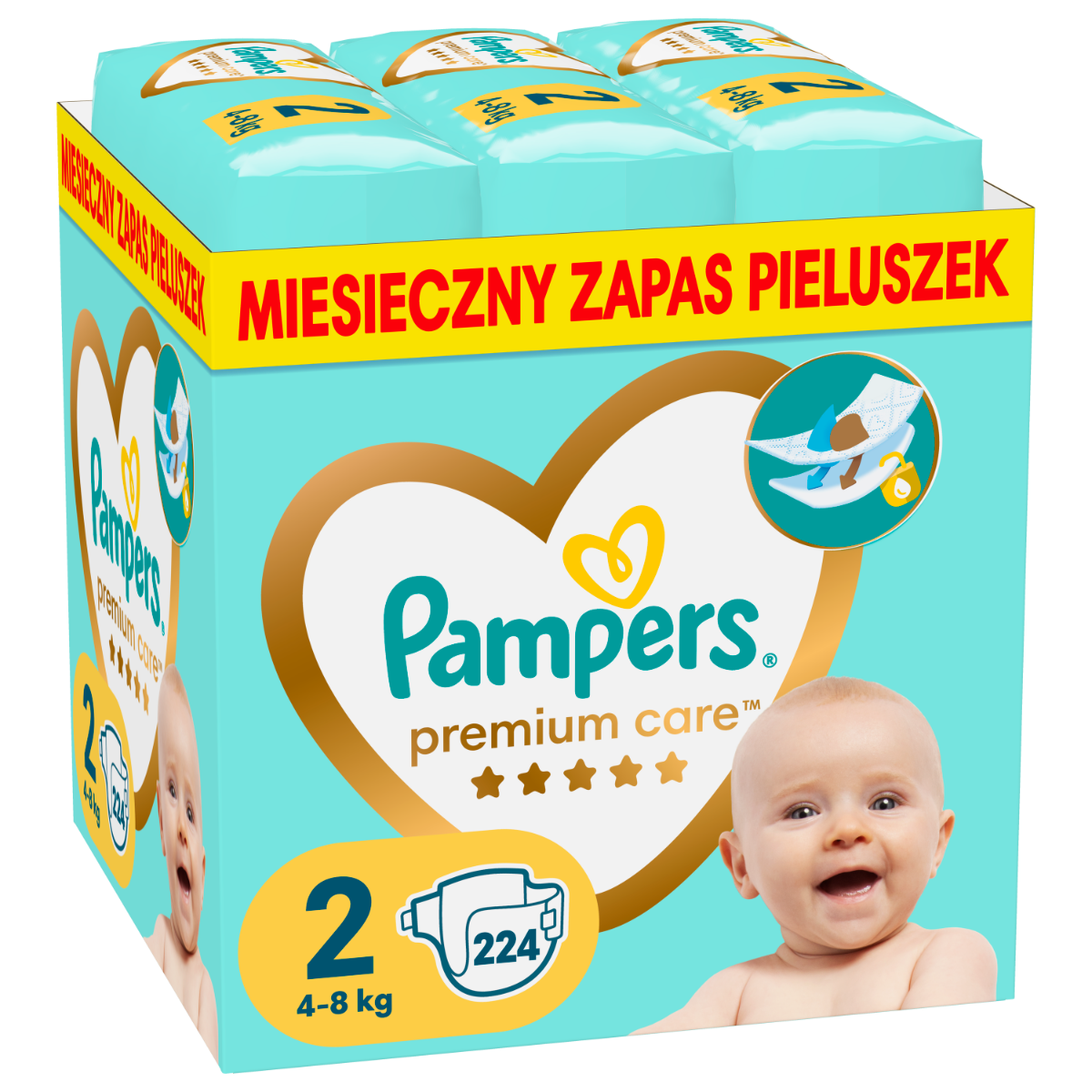 pampers 148 sztuk rozmiar 2