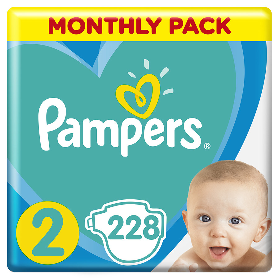 pampers new baby 2 mini 228 szt