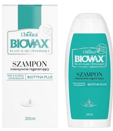 lbiotica biovax szampon do włosów słabych i wypadających 200ml skład