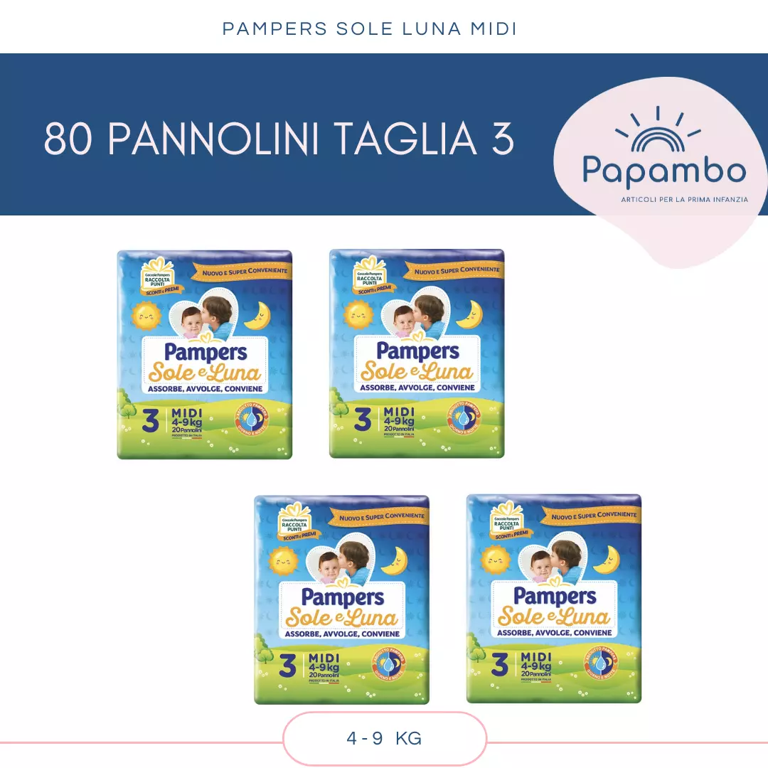 pannolini pampers 80 taglia 3