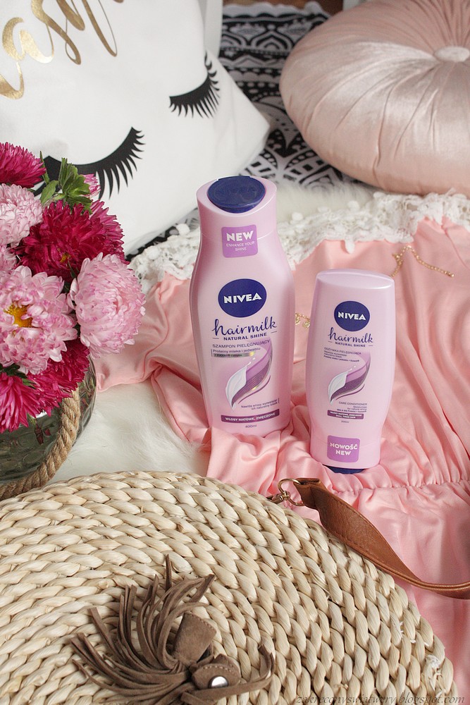 nivea mleczny szampon wyzwalający blask hairmilk shine 400ml