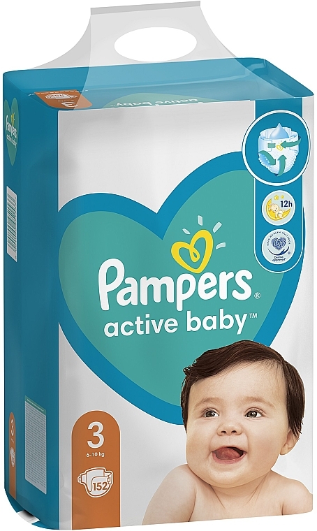 pampers 3 active baby 152 szt