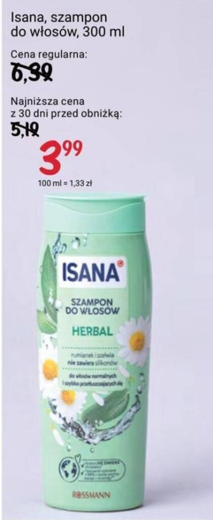 rossmann isana szampon rumianek