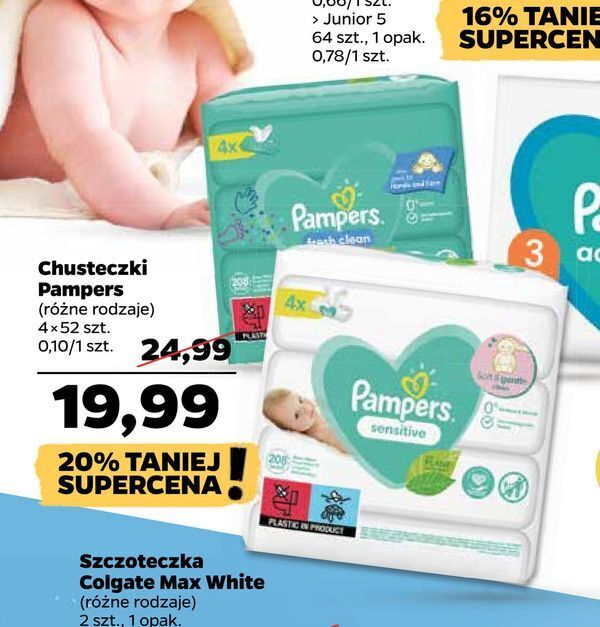 tanie chusteczki pampers