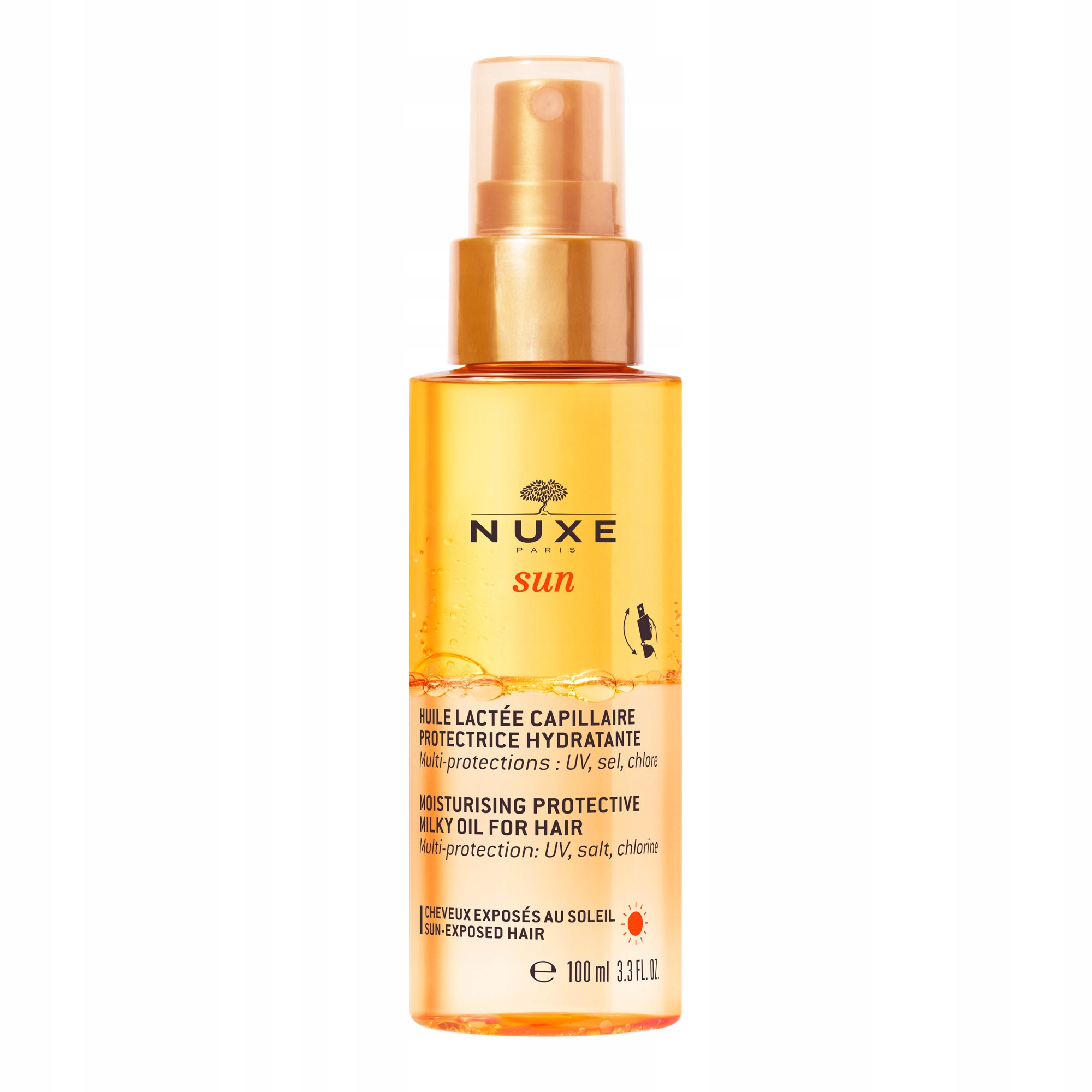 nuxe sun nawilżający olejek do włosów
