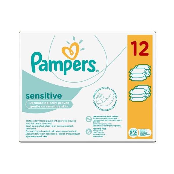 pampers sensitive 12x56