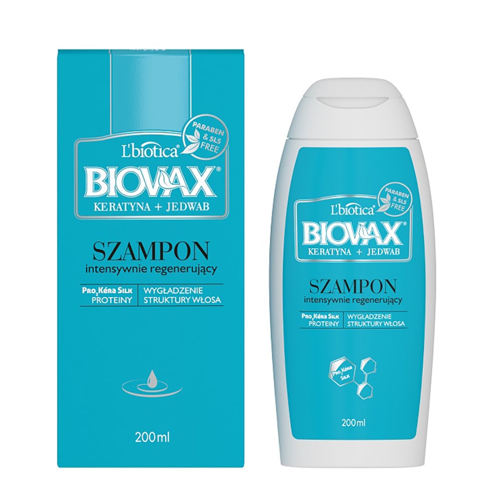 biovax keratyna jedwab szampon intensywnie regenerujący 200