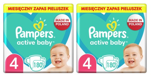 pampers pieluchy active baby 4 maxi 174 sztuki