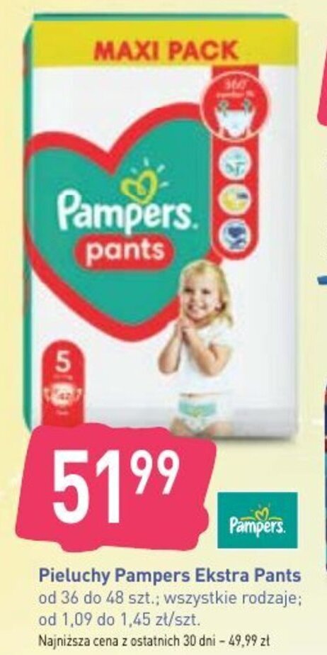 stoktotka pieluchomajtki pampers