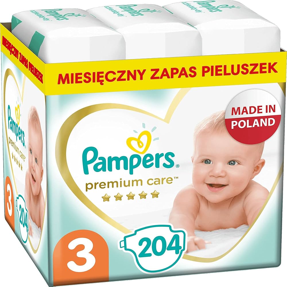 pampers 3 204 sztuk