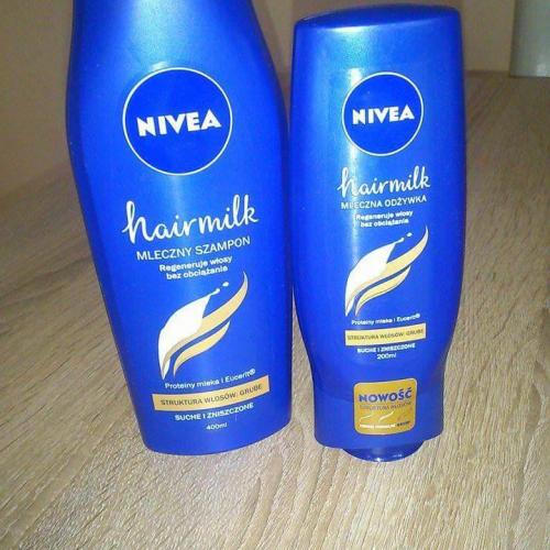 nivea hairmilk mleczna odżywka do włosów o strukturze grubej