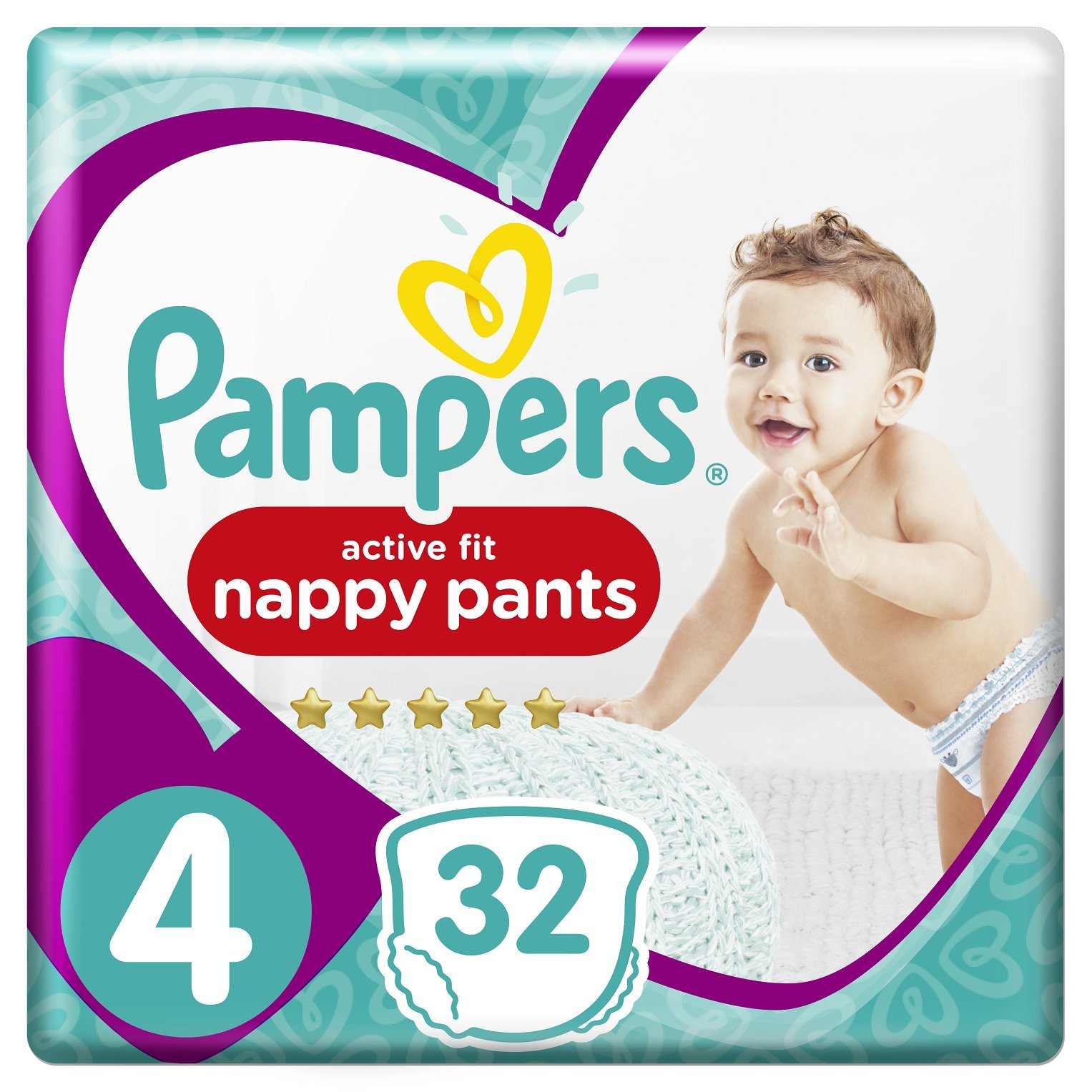 pampers premium active fit nappy pants size 4