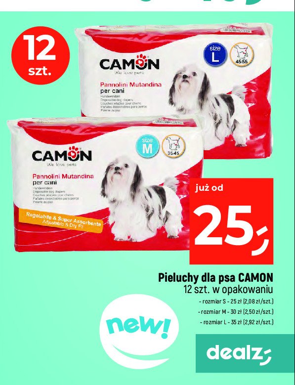 pieluchy camon m