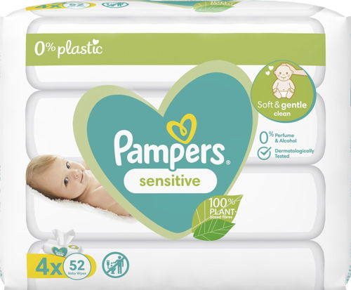 pampers sensitive x4 cena