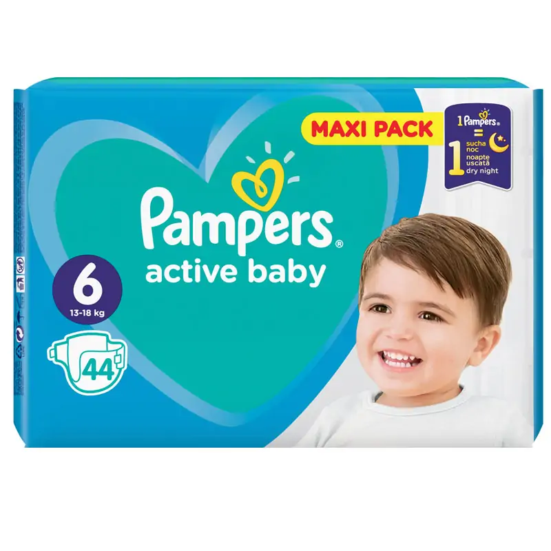pampers roz 6 active baby dry 43 szt