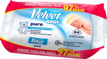 velvet baby pure chusteczki nawilżane dla dzieci i niemowląt