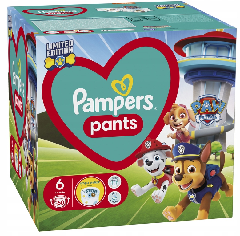 pieluchomajtki pampers 60szt