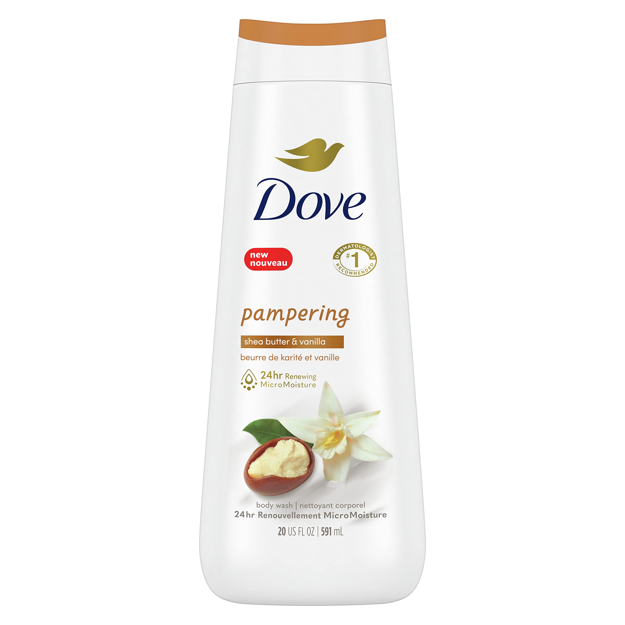 dove purely pampering nourishing shower gel-shea butter with warm vanilla