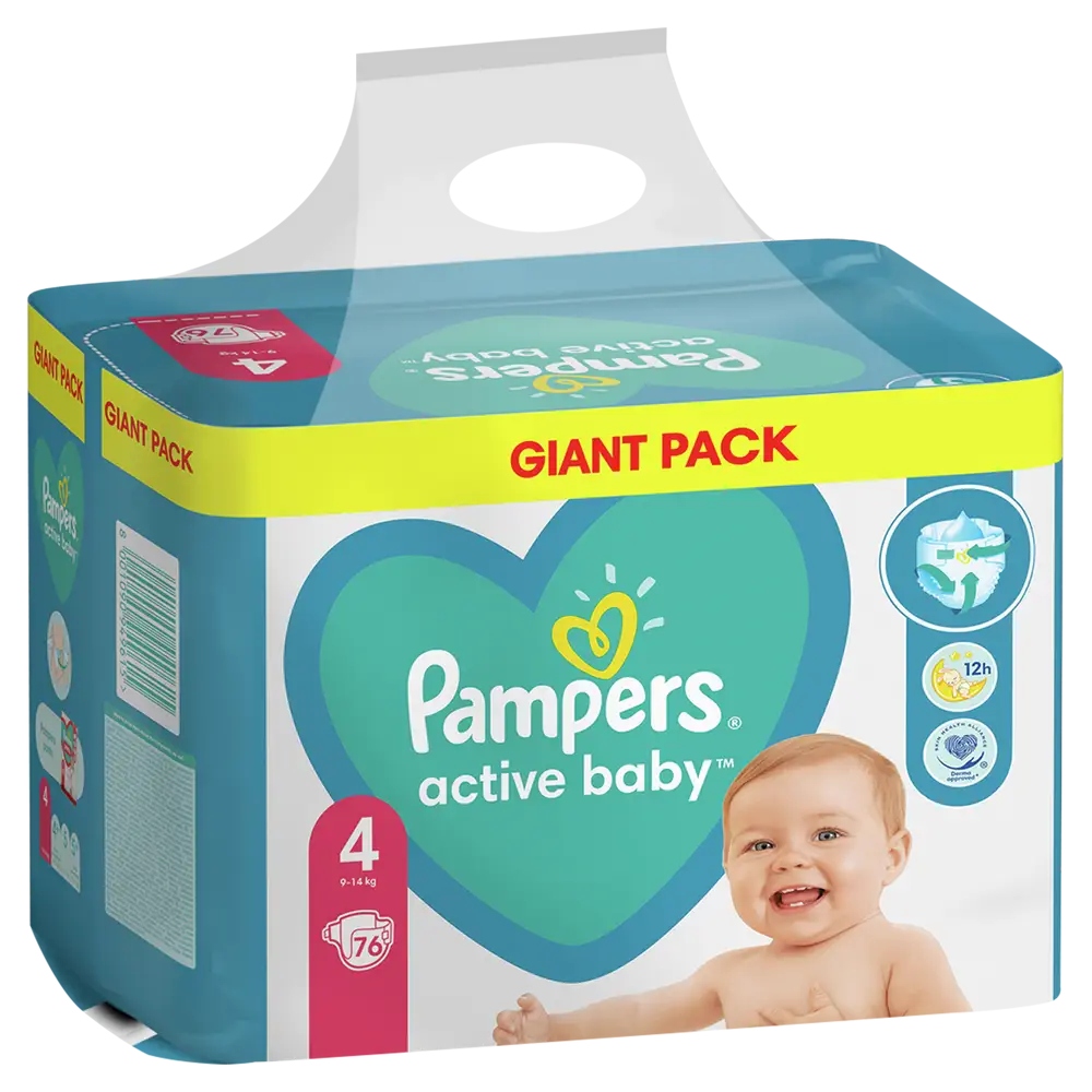 pampers active baby dry pieluchy rozmiar 4 76 szt