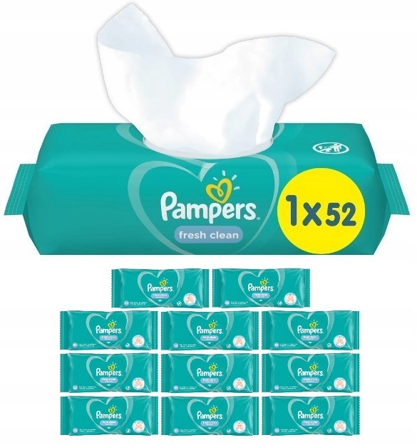 pampers chusteczki fresh clean 12 x 64 sztuki