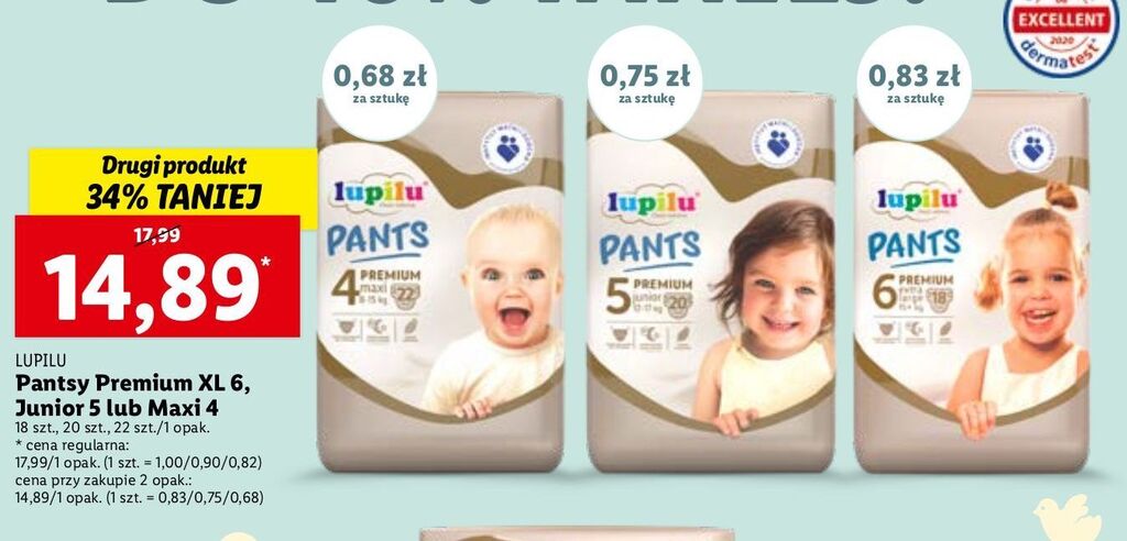 pieluchomajtki pampers 4 lidl