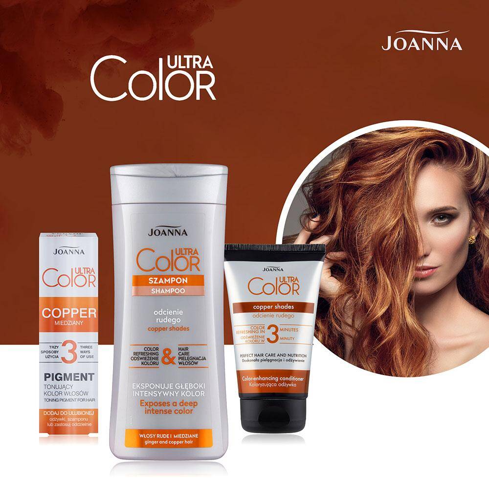 szampon joanna ultra color system na rudy odcien
