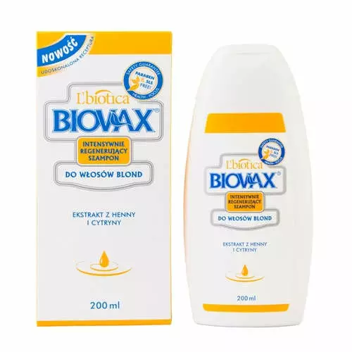 l biotica biovax intensywnie regenerujący szampon do włosów blond